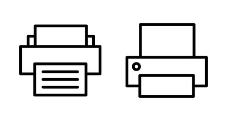 Printer icon vector isolated on white background. print icon. Fax vector icon.