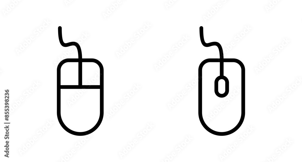 Poster computer mouse icon vector isolated on white background. computer mouse vector icon