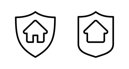 Home insurance icon vector isolated on white background. home protection icon