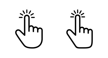 Obraz premium Hand click icon vector isolated on white background. pointer icon vector. hand cursor icon vector