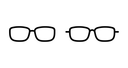Fototapeta premium Glasses icon vector isolated on white background. Stylish Eyeglasses. Glasses vector. Optical concept