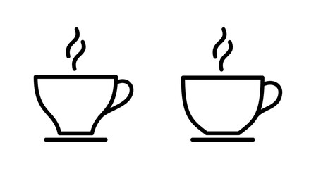 coffee cup icon vector isolated on white background. Coffee cup icon. Coffee vector icon. Tea