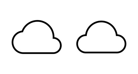 Cloud icon vector isolated on white background. cloud computing icon
