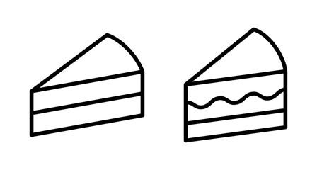 Cake icon vector isolated on white background. Cake vector. Birthday cake icon