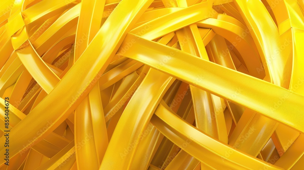 Poster a myriad of yellow lines interwoven to create an abstract backdrop
