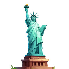 Fototapeta premium Illustration of Statue of Liberty cartoon
