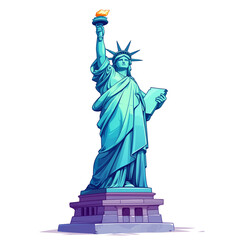 Statue of liberty illustration cartoon 