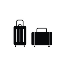Travel bag icon vector logo design template
