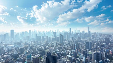 Fototapeta premium view of a cityscape from the perspective of a civil engineer's office, generative ai