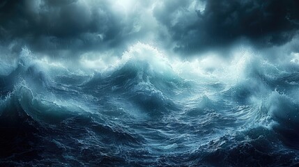 Storm over the sea 