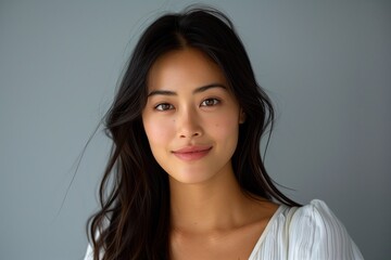 Skincare Cosmetics Model Portrait, Fashion and Hair Reference Photography, Skin and Makeup Marketing Backdrop, Natural Beauty and Health Advertising Concept Studio Photo, 