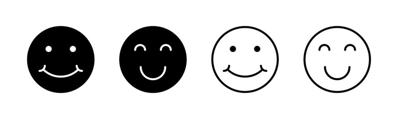 smile icon set. smile emoticon icon. feedback