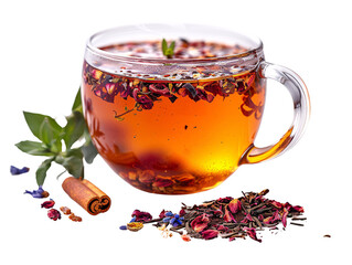 Fototapeta premium Steaming Cup of Herbal Tea 