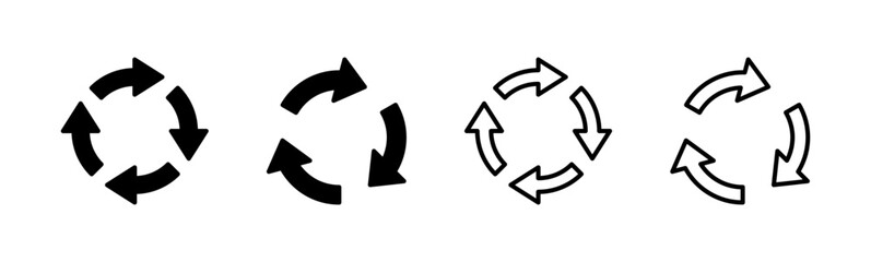 Recycle icon set. Recycling vector icon.