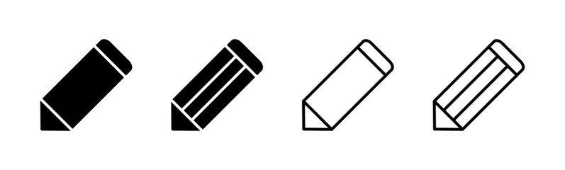 Pencil icon set. pen symbol. edit icon vector