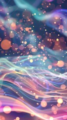 Obraz premium Colorful abstract bokeh lights with flowing lines