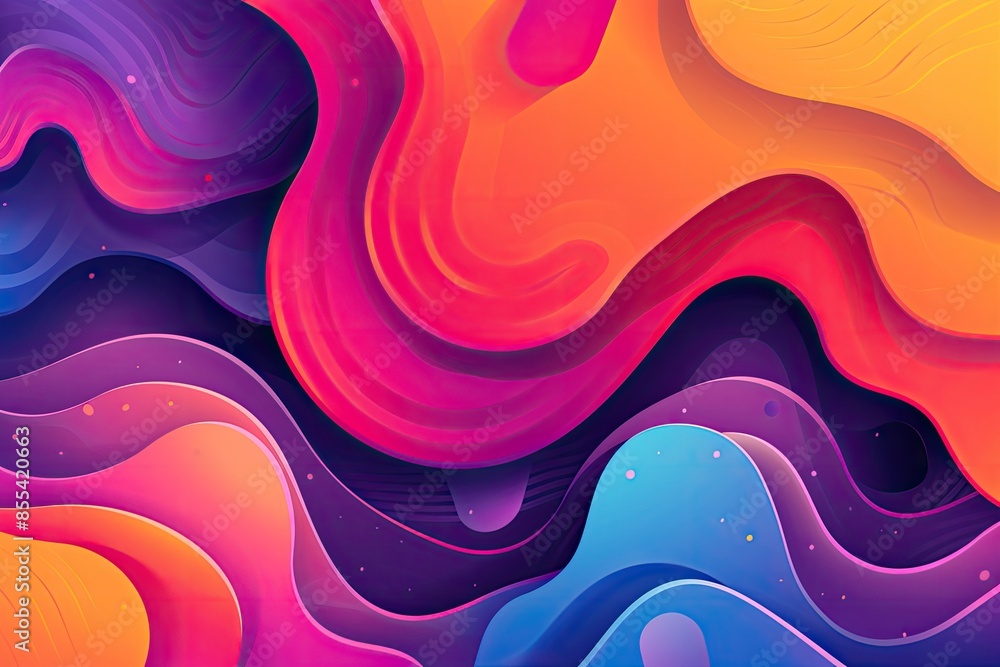 Poster a colorful abstract background with waves, design an abstract vector background with fluid shapes