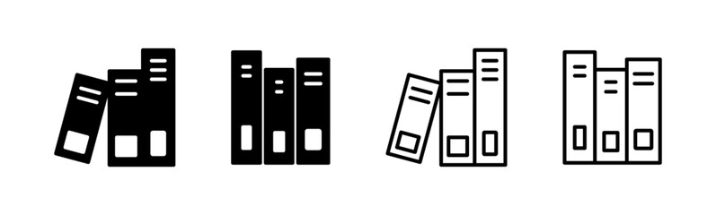 Library icon set. education icon vector