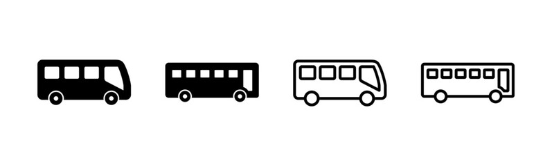 Bus icon set. bus vector icon