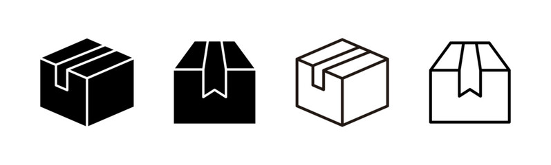 Box icon set. box vector icon, package, parcel