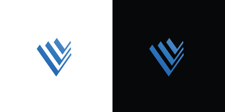 Modern and sophisticated V logo design
