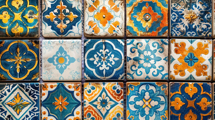 colorful decorative ceramic tiles with detailed patterns for creative designs