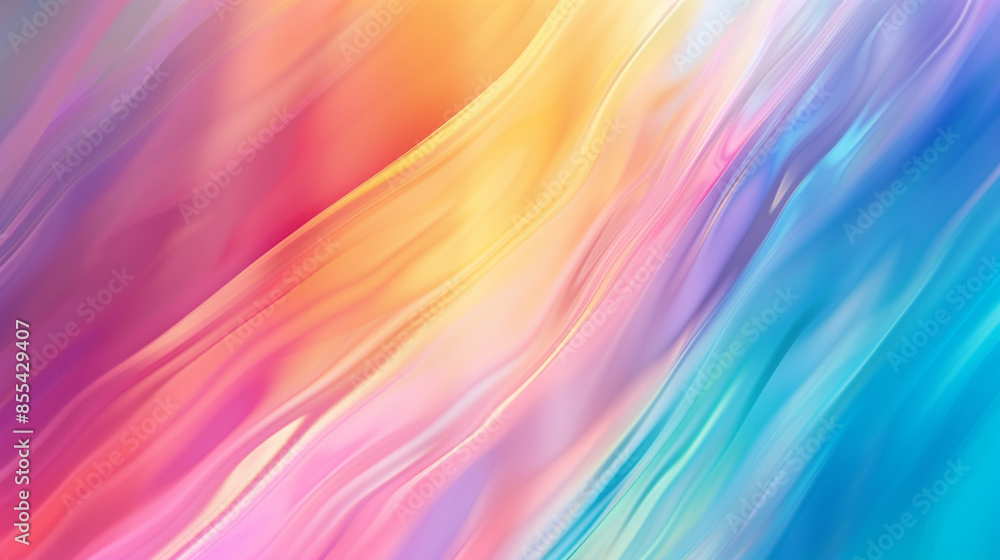 Poster blurred colored abstract background. smooth transitions of iridescent colors. colorful gradient. rai
