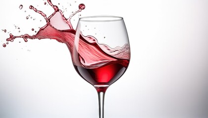 Elegant Red Wine Splash Photography