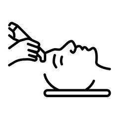 Age-Delaying or hydrodermabrasion facial concept, medical-grade cleansing treatment vector icon design, Cosmetology or Cosmetologist Symbol, esthetician beautician Sign, Beauty treatment illustration