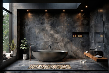 Dark Gray Modern Shower