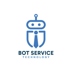 Simple minimalist robot using tie logo as operator design concept.
