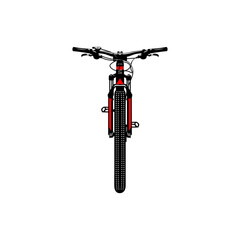 bike front view vector illustration