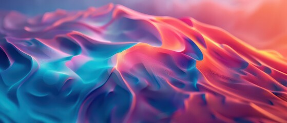 Obraz premium Colorful 3D Abstract Desktop Wallpaper Ultrawide Screen 21:9 