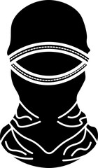 balaclava hat illustration vector