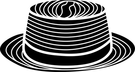 boater hat illustration vector