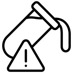 corrosive icon illustration design with outlin