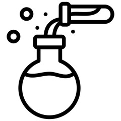 experiment icon illustration design with outline