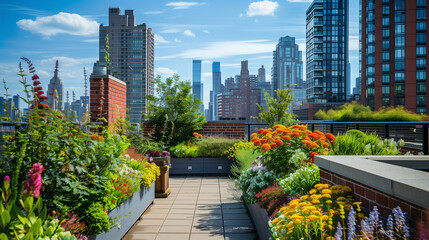 Fototapeta premium beautiful rooftop garden 