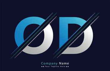 OD Letter Logo Template Illustration Design.