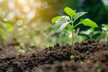  planting, plant with care, blur nature background