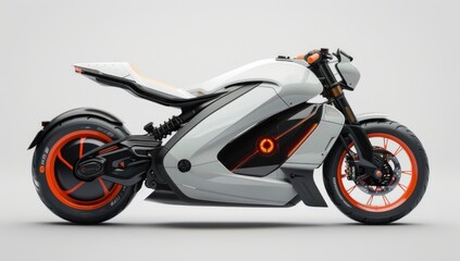 Fototapeta premium In the realm where technology meets style, behold the electric hyper scooter concept, a beacon of innovation against a seamless white backdrop.