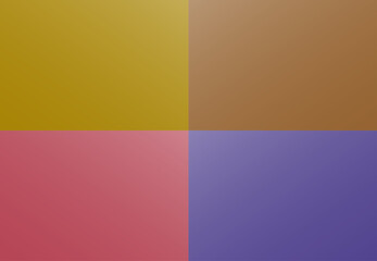 A four-quadrant gradient background featuring distinct colors: yellow, brown, pink, and purple - highlighting the diversity of warm and cool shades.