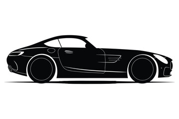 Luxury vehicle silhouette vector