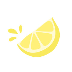 Lemon cut slices vector