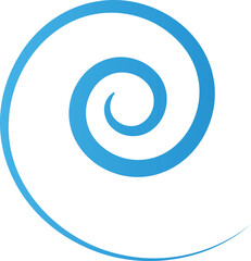 波と渦のイラスト素材