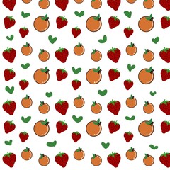 seamless pattern with strawberry
