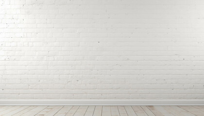 Fototapeta premium Minimalist White Brick Wall Background with Clean Lines and Smooth Surface
