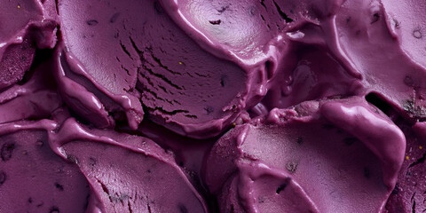 Obraz premium Lush fig gelato, a closeup image of lush fig gelato, its deep purple color and creamy texture popping against a white backdrop