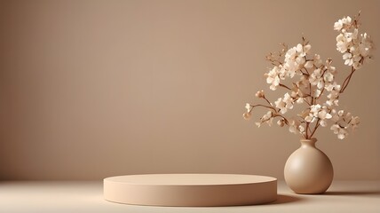 Default_3D_display_podium_beige_background_with_pedestal_silk