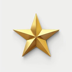 Obraz premium gold star 3D isolated on white